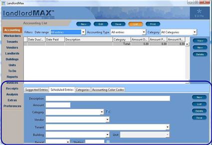 LandlordMax Property Management Software Old Look and Feel on Vista