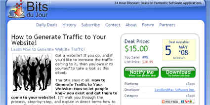 BitsDuJour How to Generate Traffic to Your Website