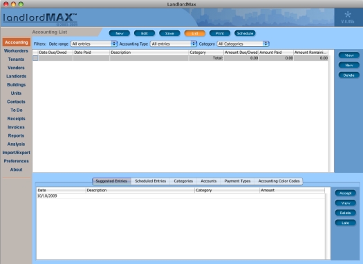 LandlordMax Property Management Software: Mac version